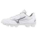 Mizuno CushionRevo Finch TPU Cleat — White / Silver
