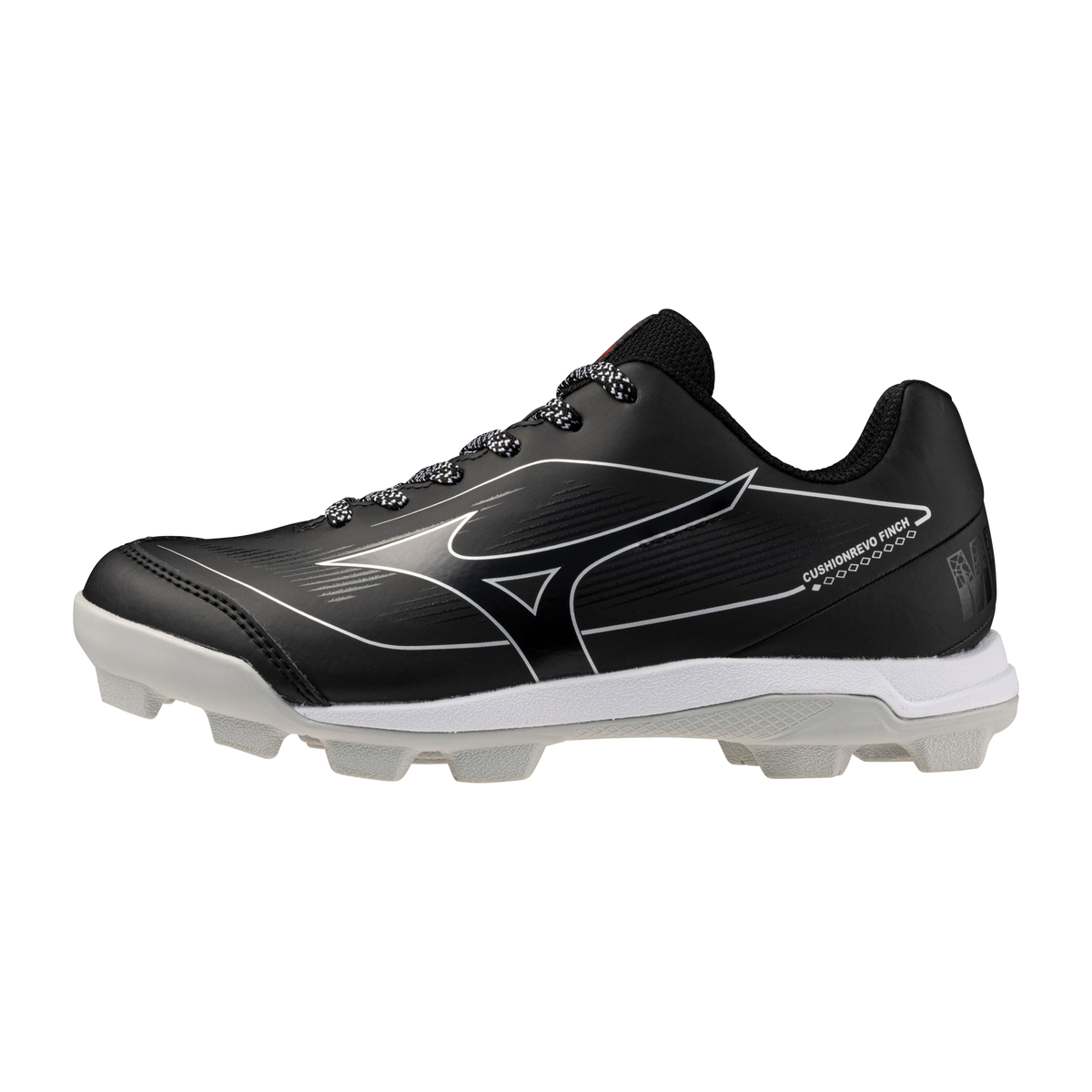 Mizuno CushionRevo Finch JR Cleat — Black / White