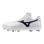 Mizuno Pro Select TPU Baseball Cleat — White