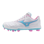 Mizuno Pro Select FP TPU Cleat — White / Pink