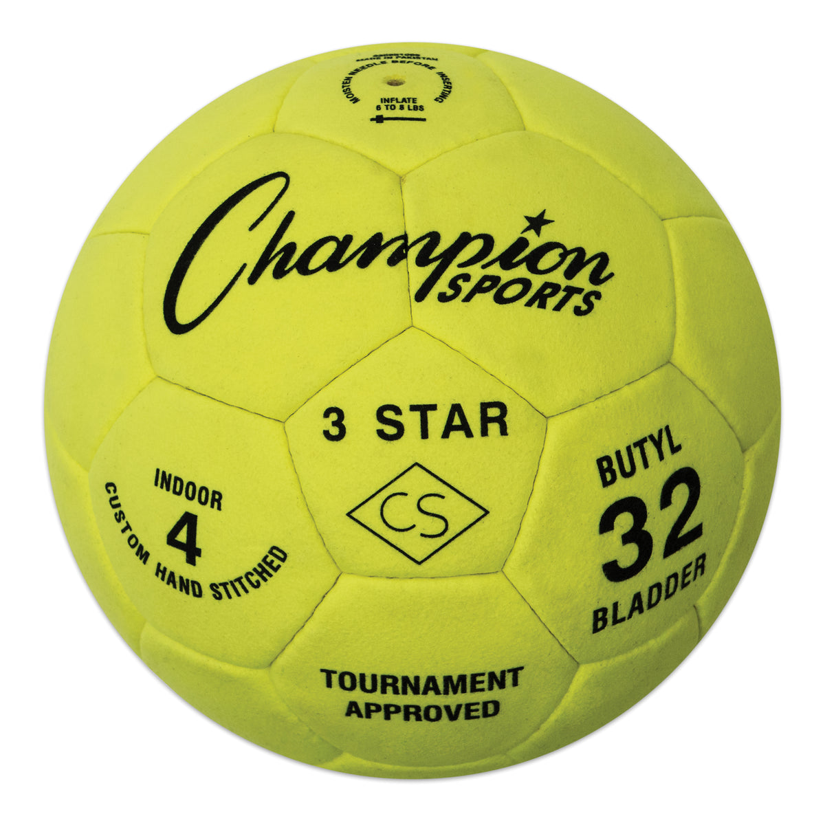 Champion Sports 3 Star Indoor Soccer Ball - Size 4