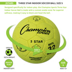 Champion Sports 3 Star Indoor Soccer Ball