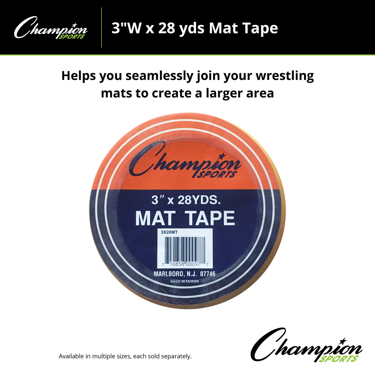 Champion Sports 3" Wide Mat Tape
