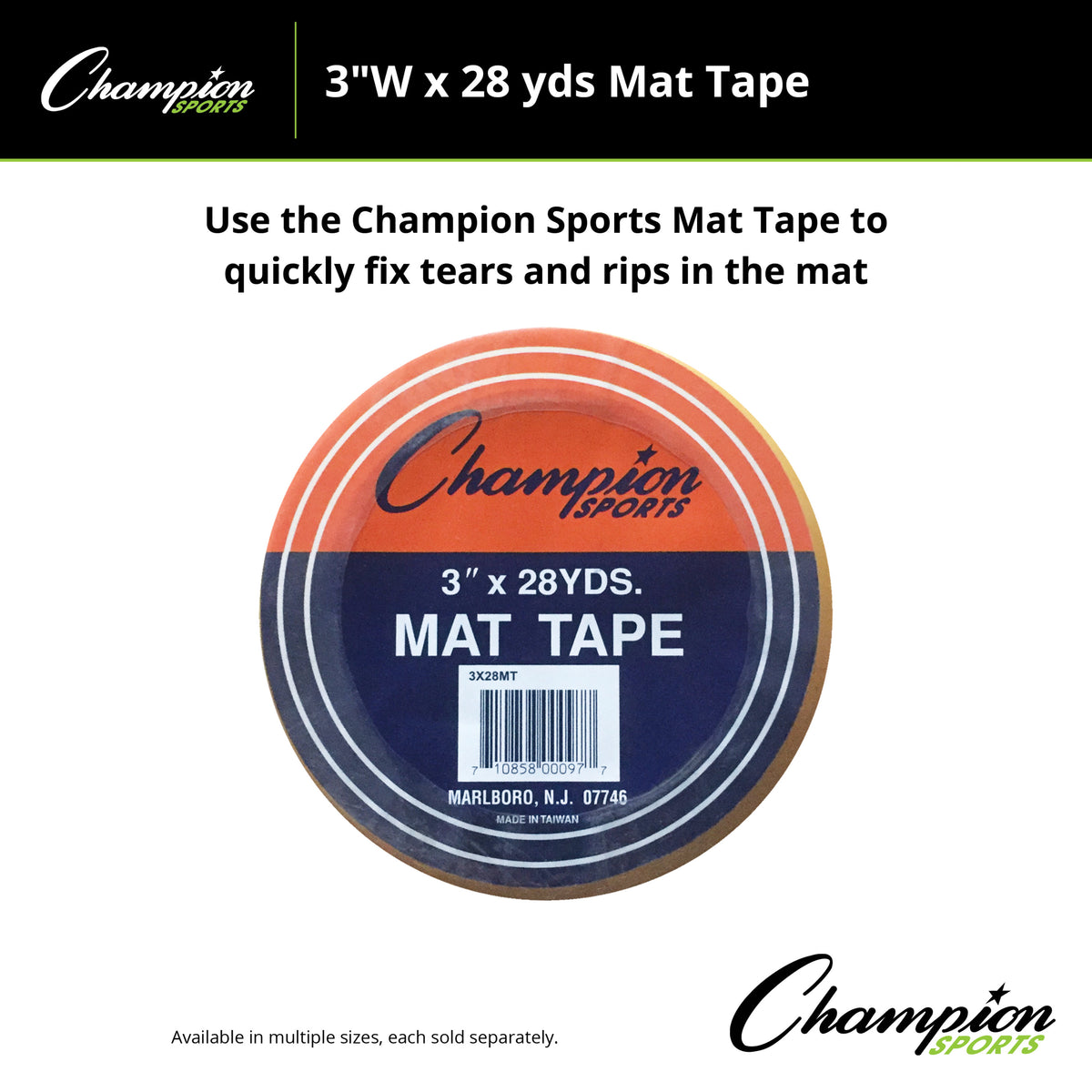 Champion Sports 3" Wide Mat Tape