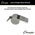 Champion Sports Heavy-Weight Metal Whistle - Dozen