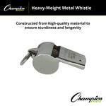 Champion Sports Heavy-Weight Metal Whistle - Dozen