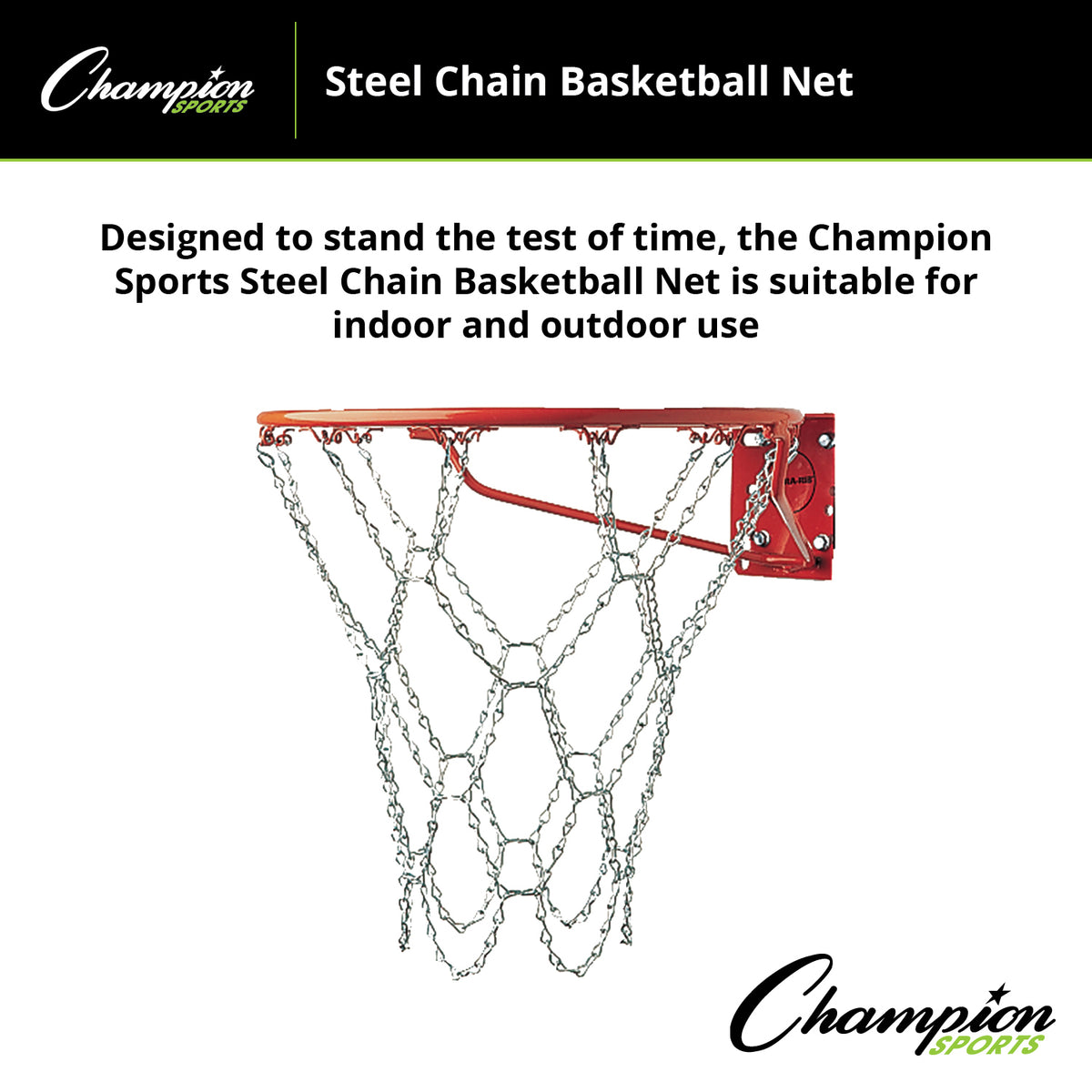 Champion Sports Steel Chain Basketball Net
