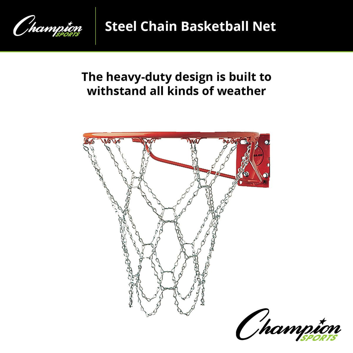 Champion Sports Steel Chain Basketball Net