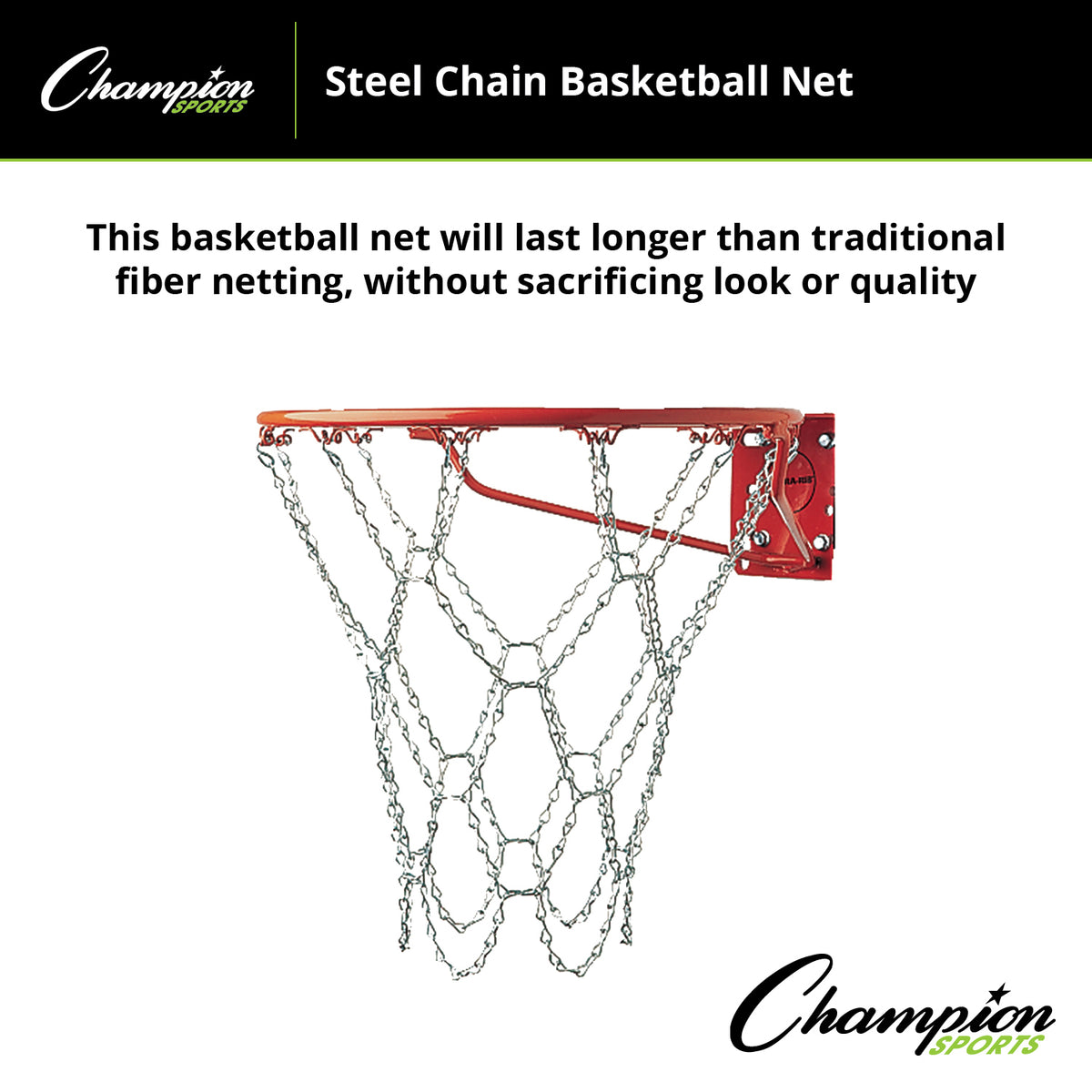 Champion Sports Steel Chain Basketball Net
