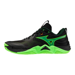 Mizuno Wave Momentum 4 Elite Unisex — Black / Green
