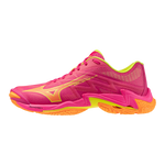 Mizuno Wave Lightning Elite Unisex — Pink Tetra / Fortune Yellow