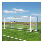 Porter Gill U90 Portable World Cup Soccer Goals; 8' X 24'; White W/Net Posts
