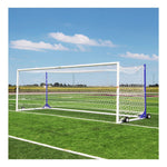 Porter Gill U90 Portable World Cup Soccer Goals; 8' X 24'; White W/Net Posts