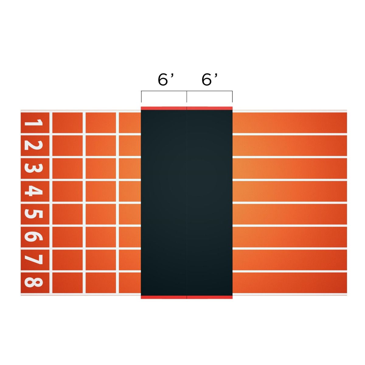 Gill Track Armor; 6' Wide; Charcoal