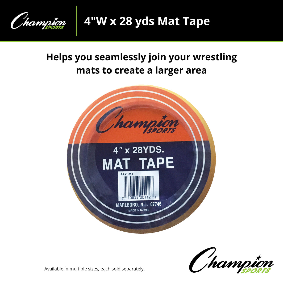Champion Sports 4" Wide Mat Tape