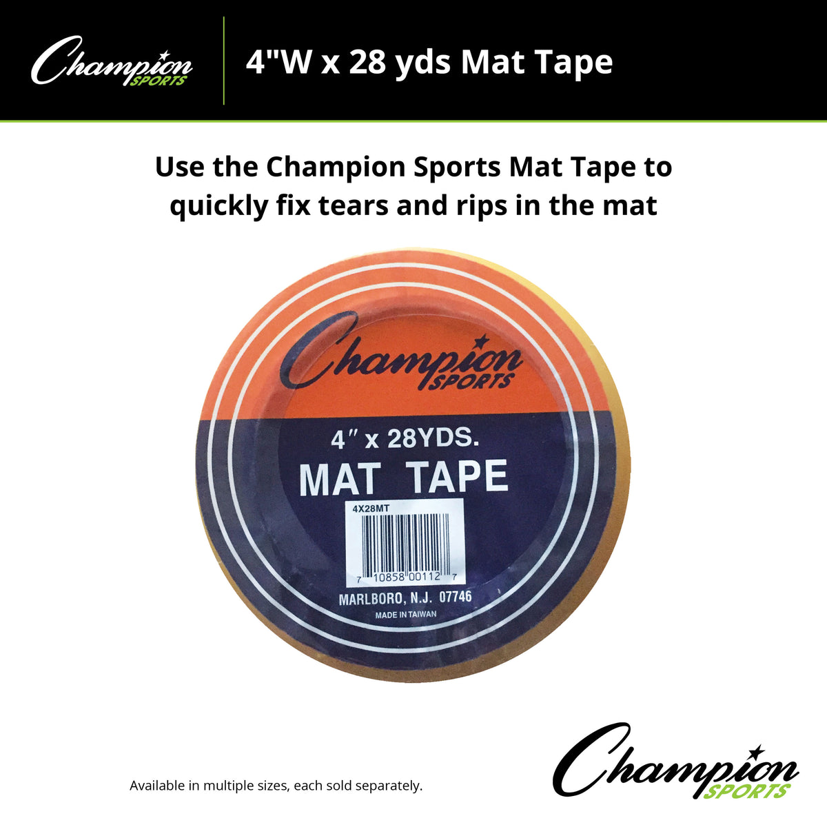 Champion Sports 4" Wide Mat Tape