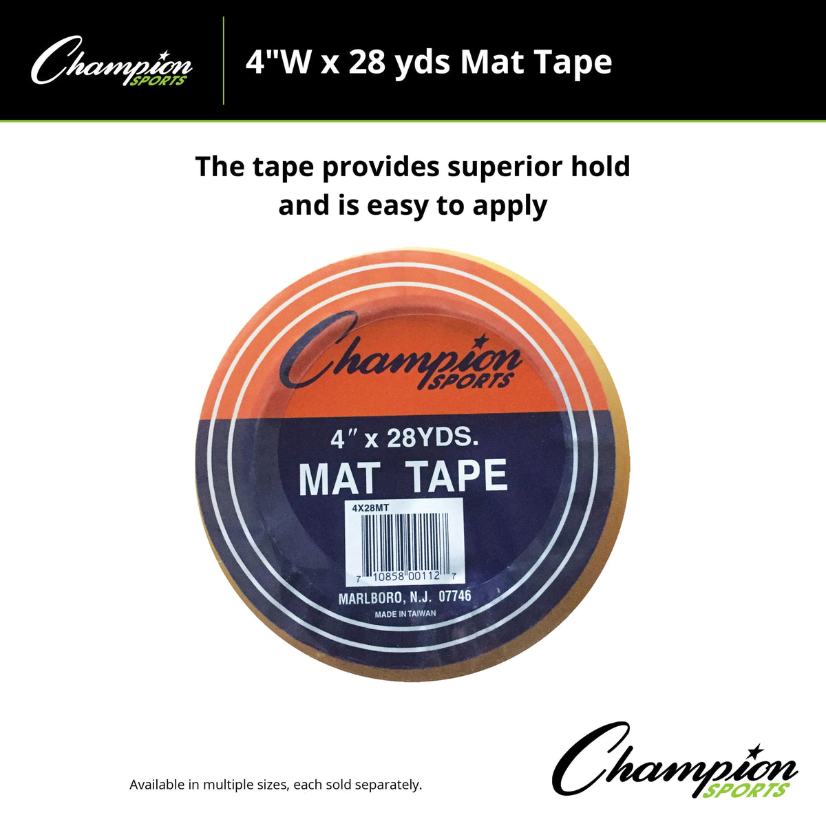 Champion Sports 4" Wide Mat Tape