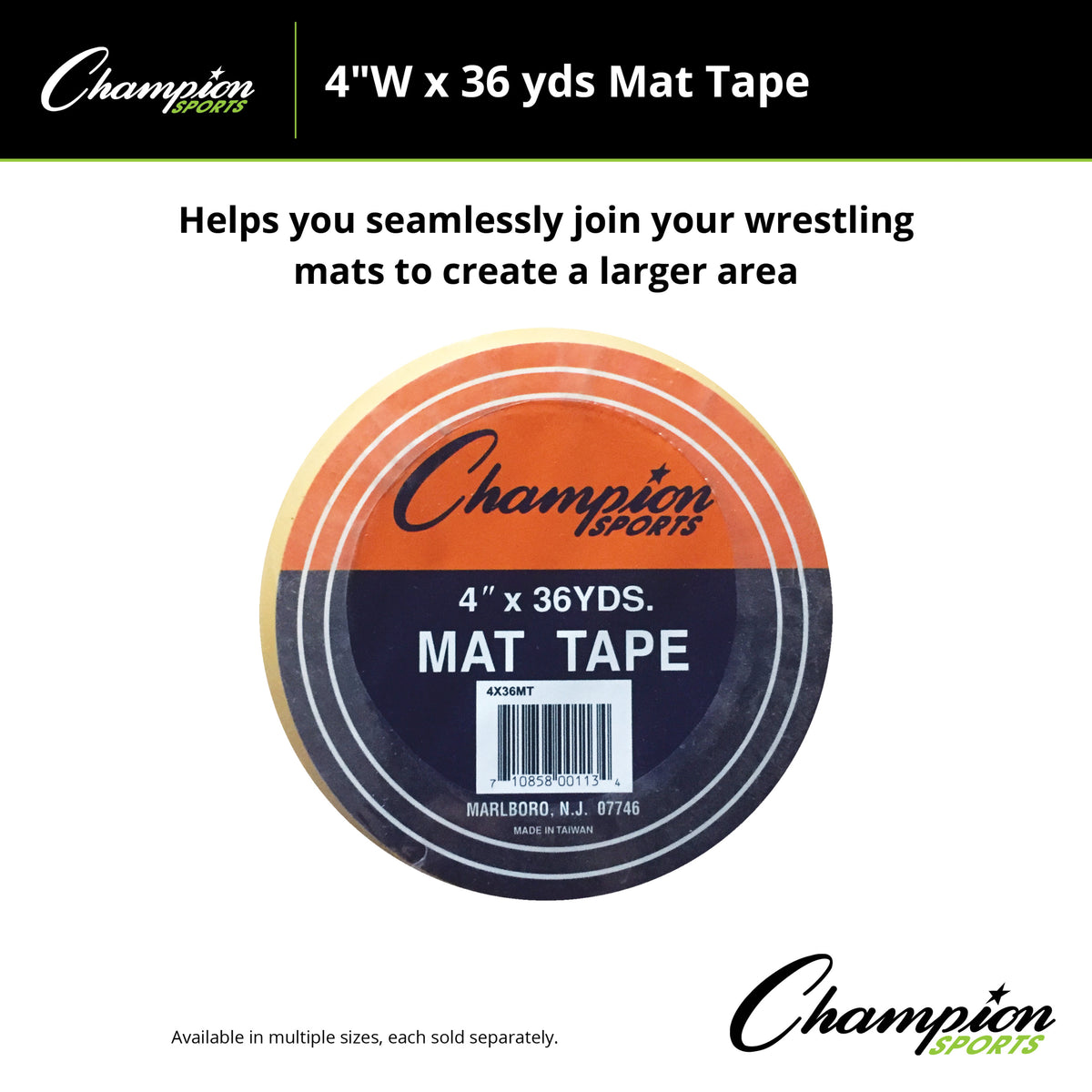 Champion Sports 4" Wide Mat Tape