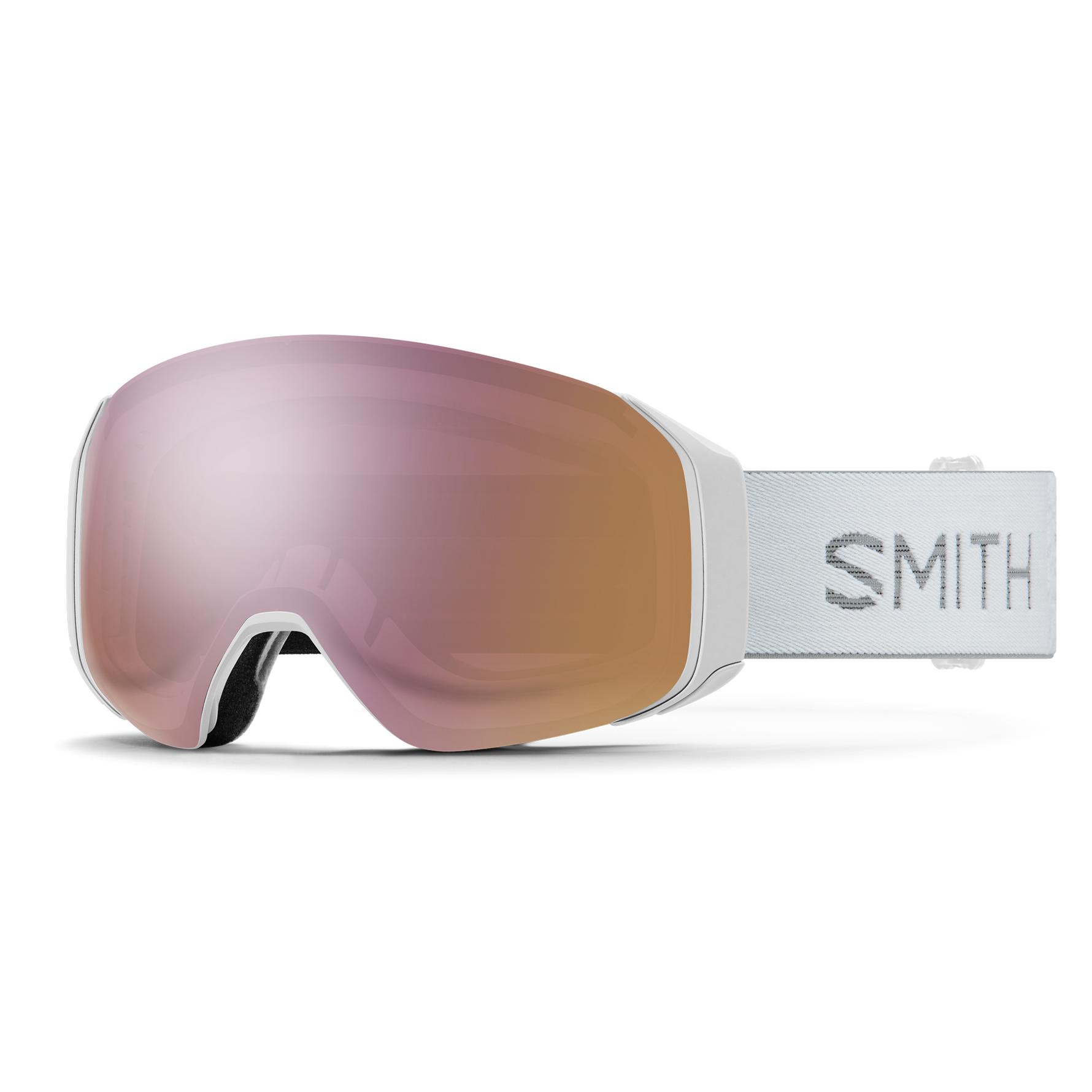 Smith 4D MAG S - White Chunky Knit | ChromaPop Everyday Rose Gold Mirror