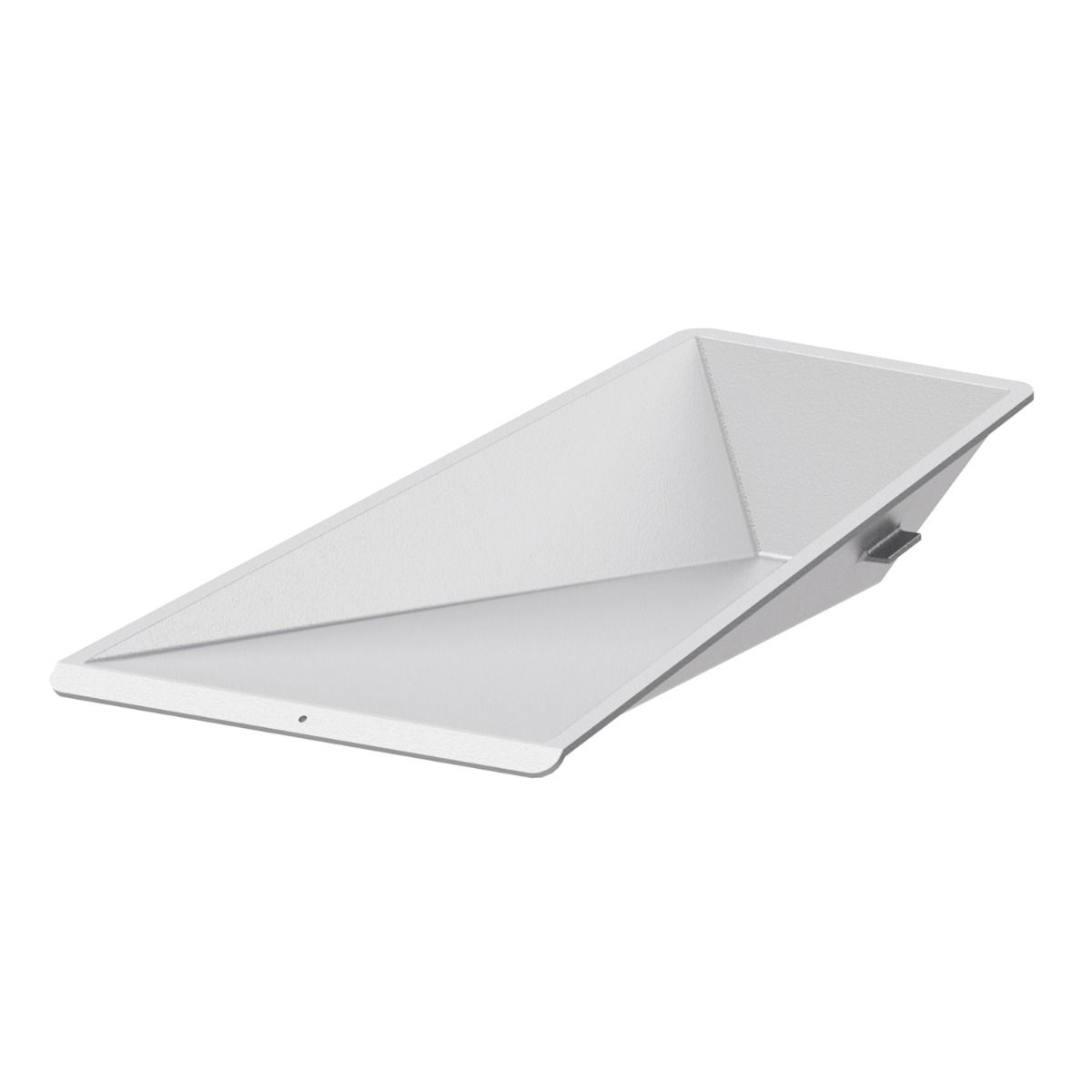 Gill Vault Box; Cast Alumnum; White