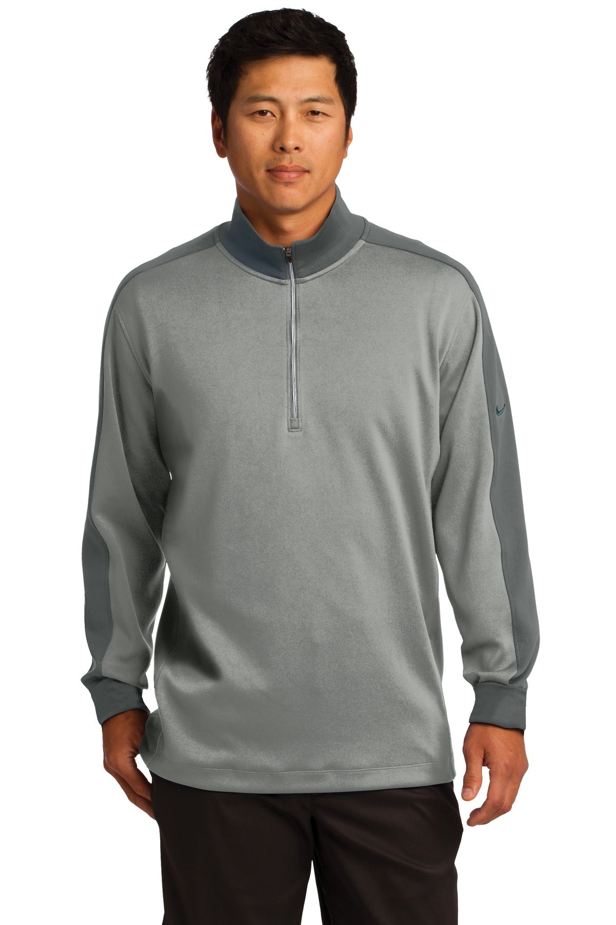 Nike Dri-FIT 1/2-Zip Cover-Up. - Athletic Grey Heather/ Dark Grey
