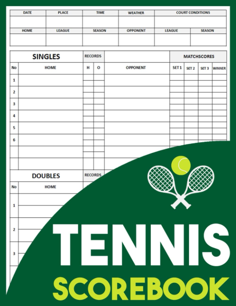 Athletic Connection Wirtanen Tennis Scorebook