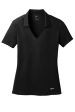 Nike Women's Dri-FIT Vertical Mesh Polo. - Black