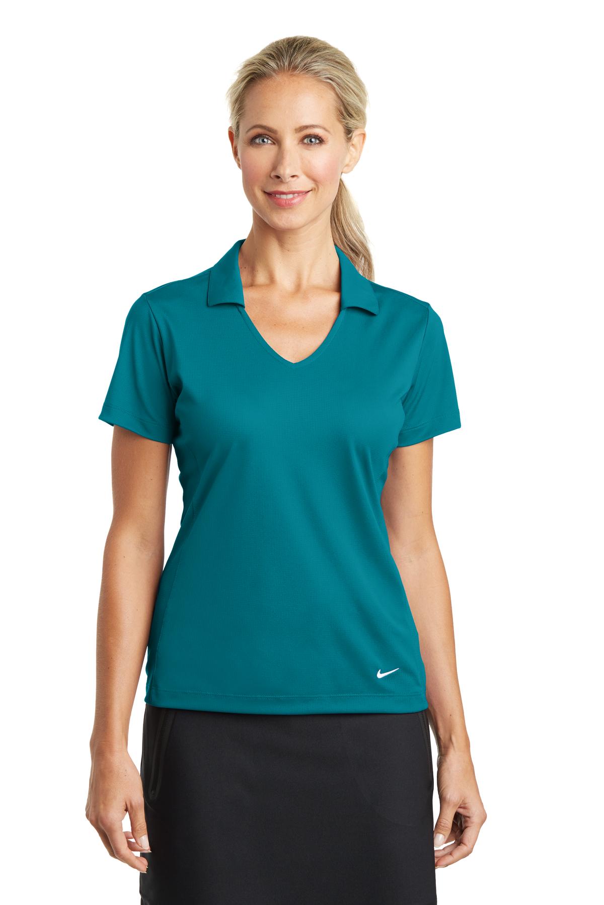 Nike Women's Dri-FIT Vertical Mesh Polo. - Blustery