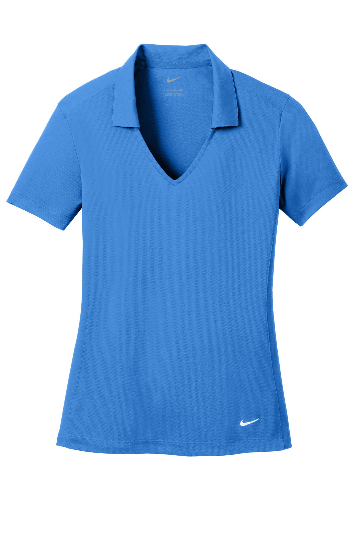 Nike Women's Dri-FIT Vertical Mesh Polo. - Brisk Blue