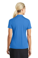 Nike Women's Dri-FIT Vertical Mesh Polo. - Brisk Blue