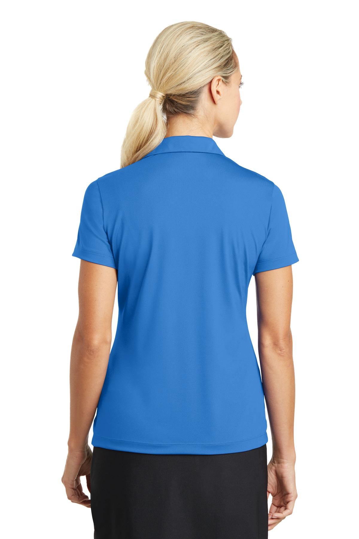 Nike Women's Dri-FIT Vertical Mesh Polo. - Brisk Blue