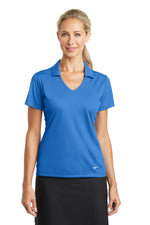 Nike Women's Dri-FIT Vertical Mesh Polo. - Brisk Blue