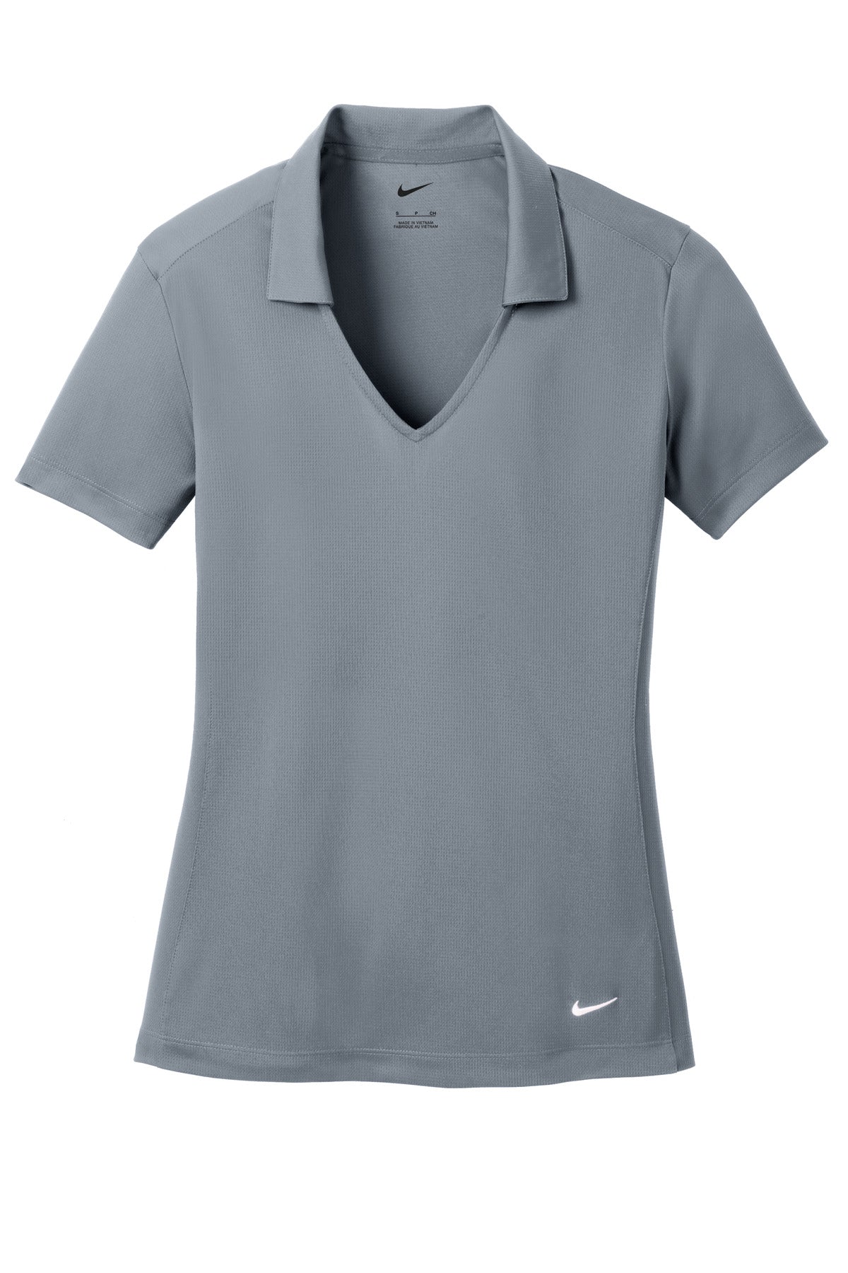 Nike Women's Dri-FIT Vertical Mesh Polo. - Cool Grey