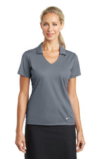 Nike Women's Dri-FIT Vertical Mesh Polo. - Cool Grey