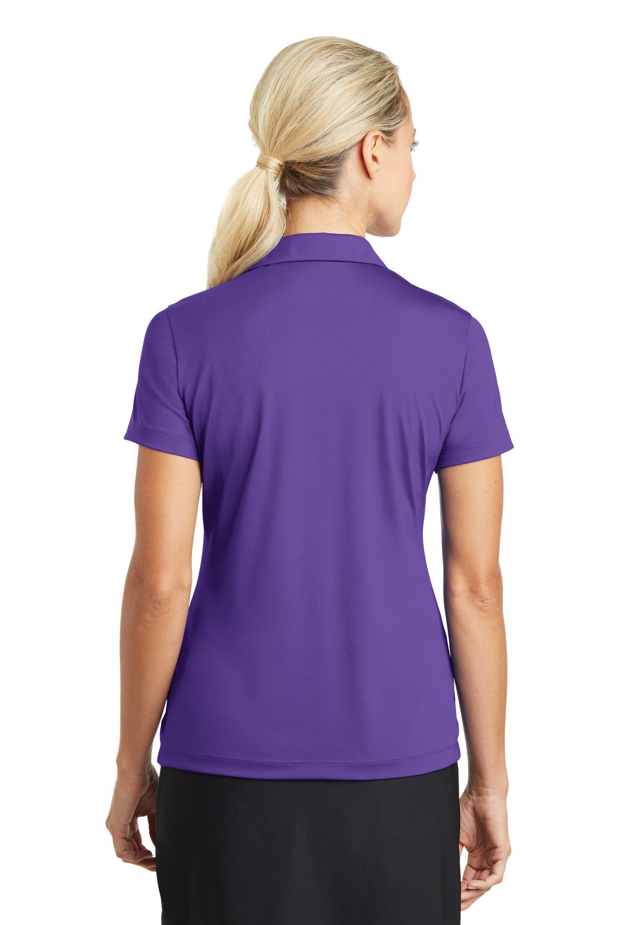 Nike Women's Dri-FIT Vertical Mesh Polo. - Court Purple