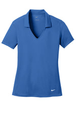 Nike Women's Dri-FIT Vertical Mesh Polo. - Gym Blue