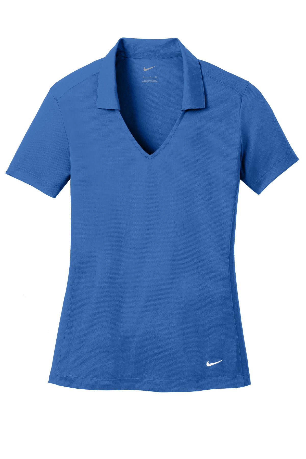 Nike Women's Dri-FIT Vertical Mesh Polo. - Gym Blue