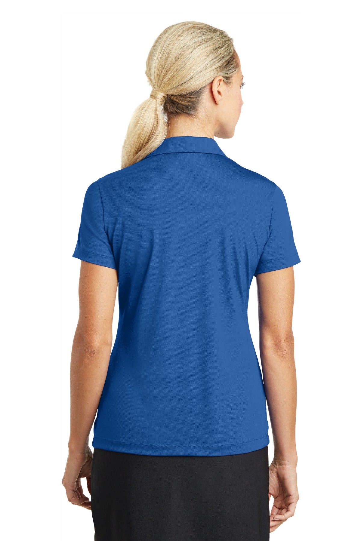 Nike Women's Dri-FIT Vertical Mesh Polo. - Gym Blue