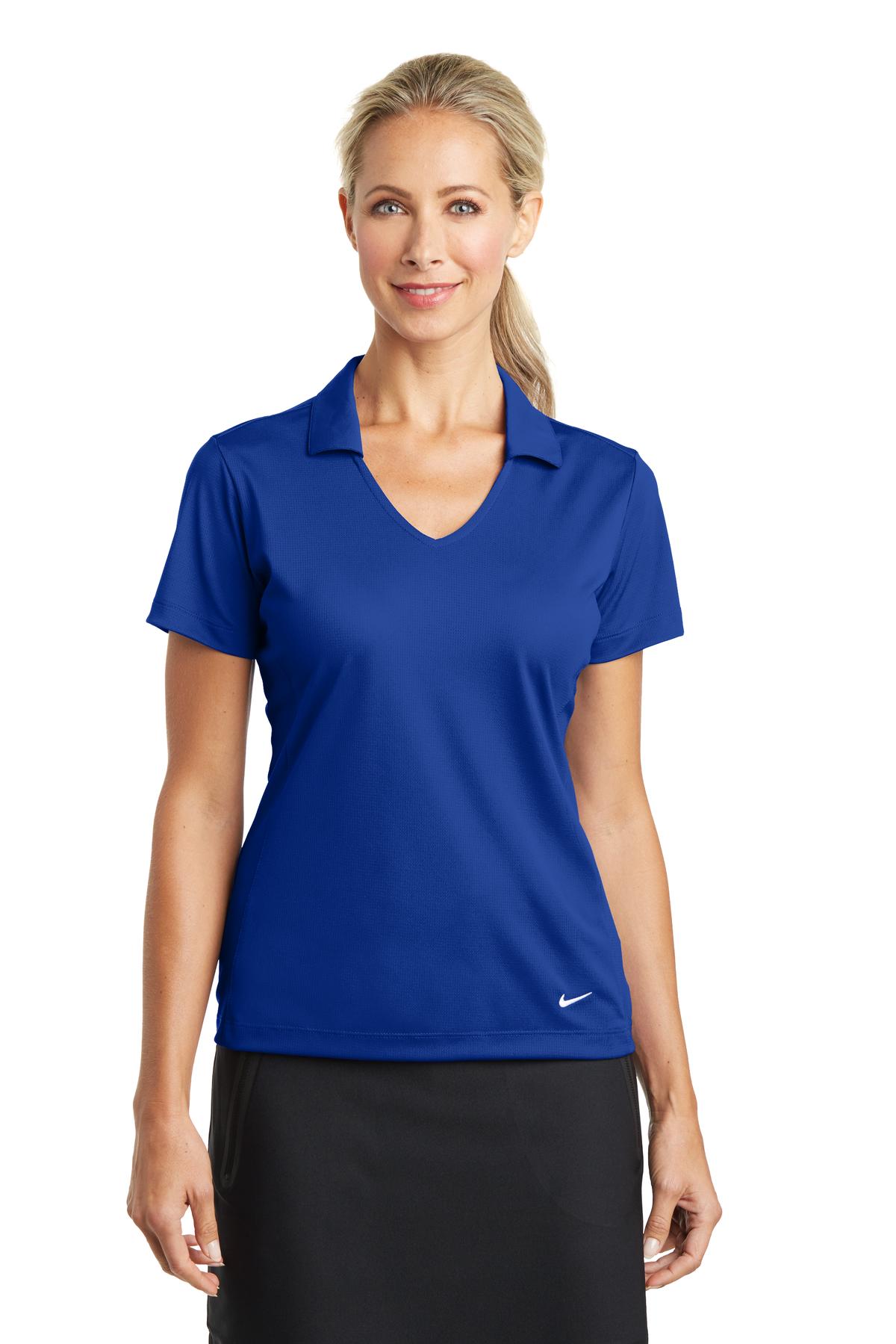 Nike Women's Dri-FIT Vertical Mesh Polo. - Old Royal