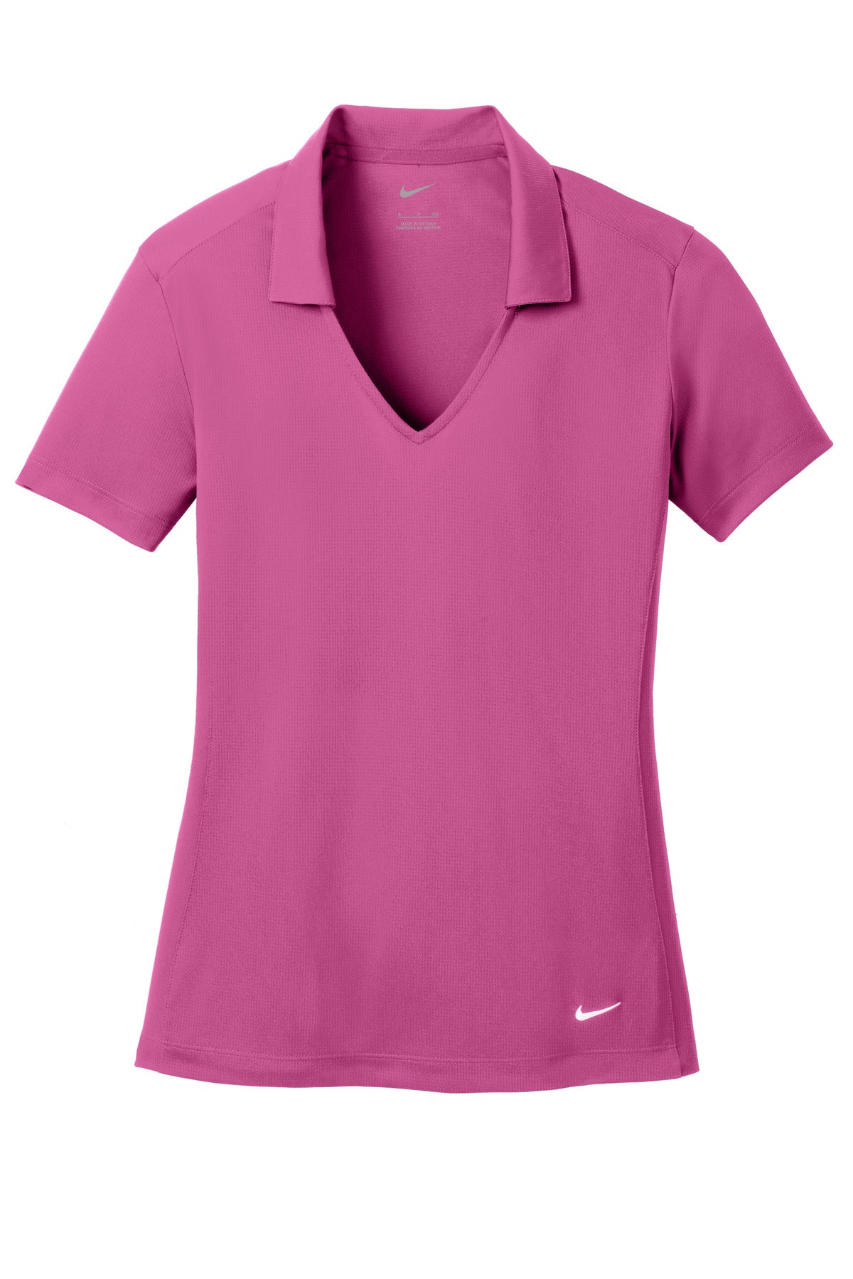 Nike Women's Dri-FIT Vertical Mesh Polo. - Pink Fire