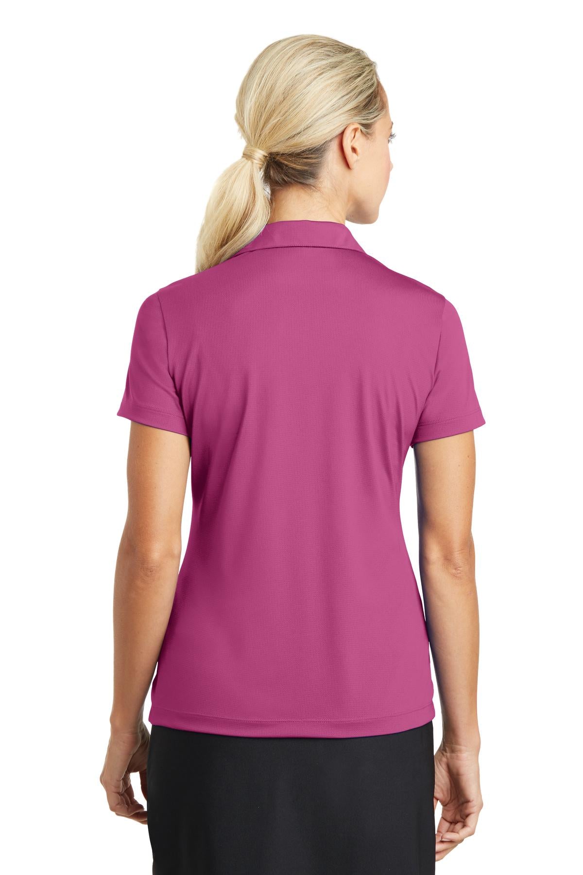 Nike Women's Dri-FIT Vertical Mesh Polo. - Pink Fire