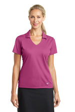 Nike Women's Dri-FIT Vertical Mesh Polo. - Pink Fire