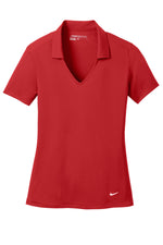 Nike Women's Dri-FIT Vertical Mesh Polo. - University Red