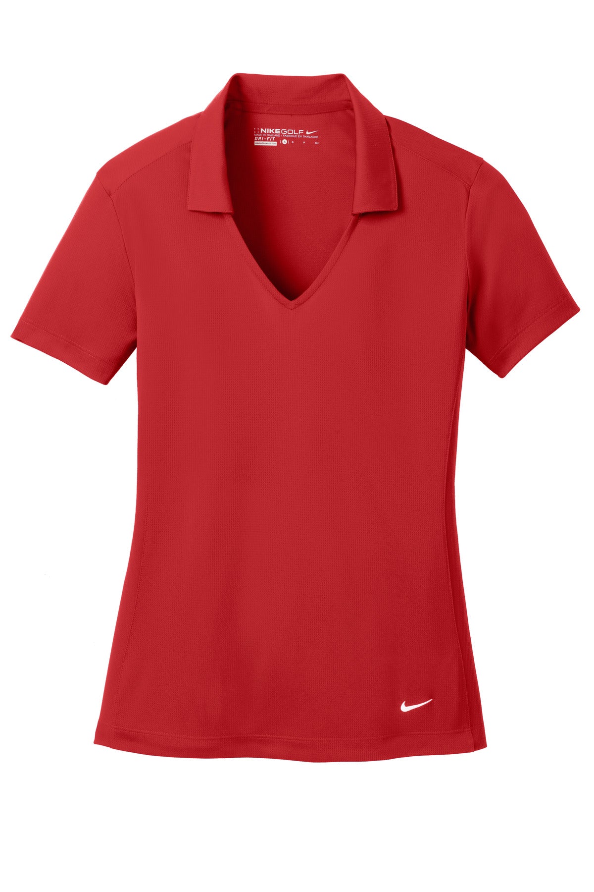 Nike Women's Dri-FIT Vertical Mesh Polo. - University Red
