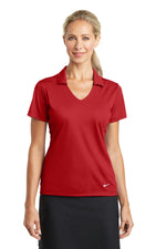 Nike Women's Dri-FIT Vertical Mesh Polo. - University Red