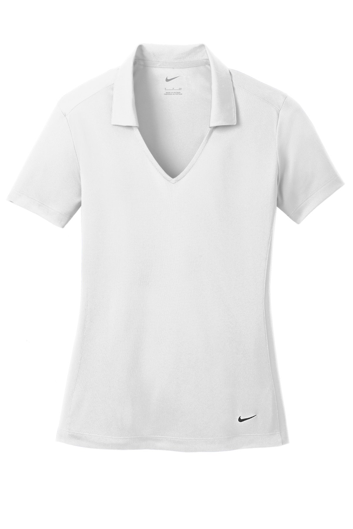 Nike Women's Dri-FIT Vertical Mesh Polo. - White