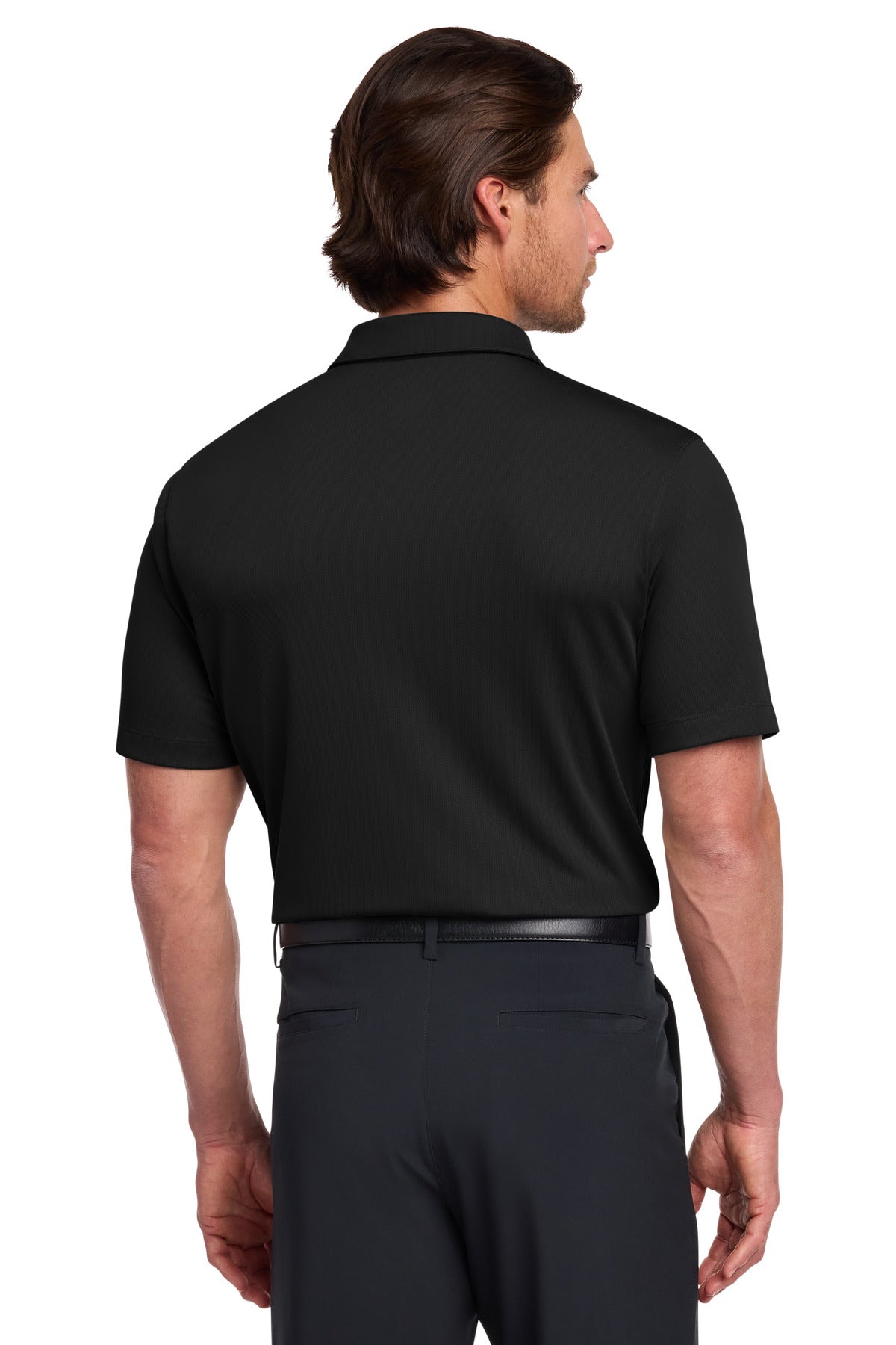 Nike Dri-FIT Vertical Mesh Polo. - Black