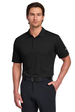 Nike Dri-FIT Vertical Mesh Polo. - Black