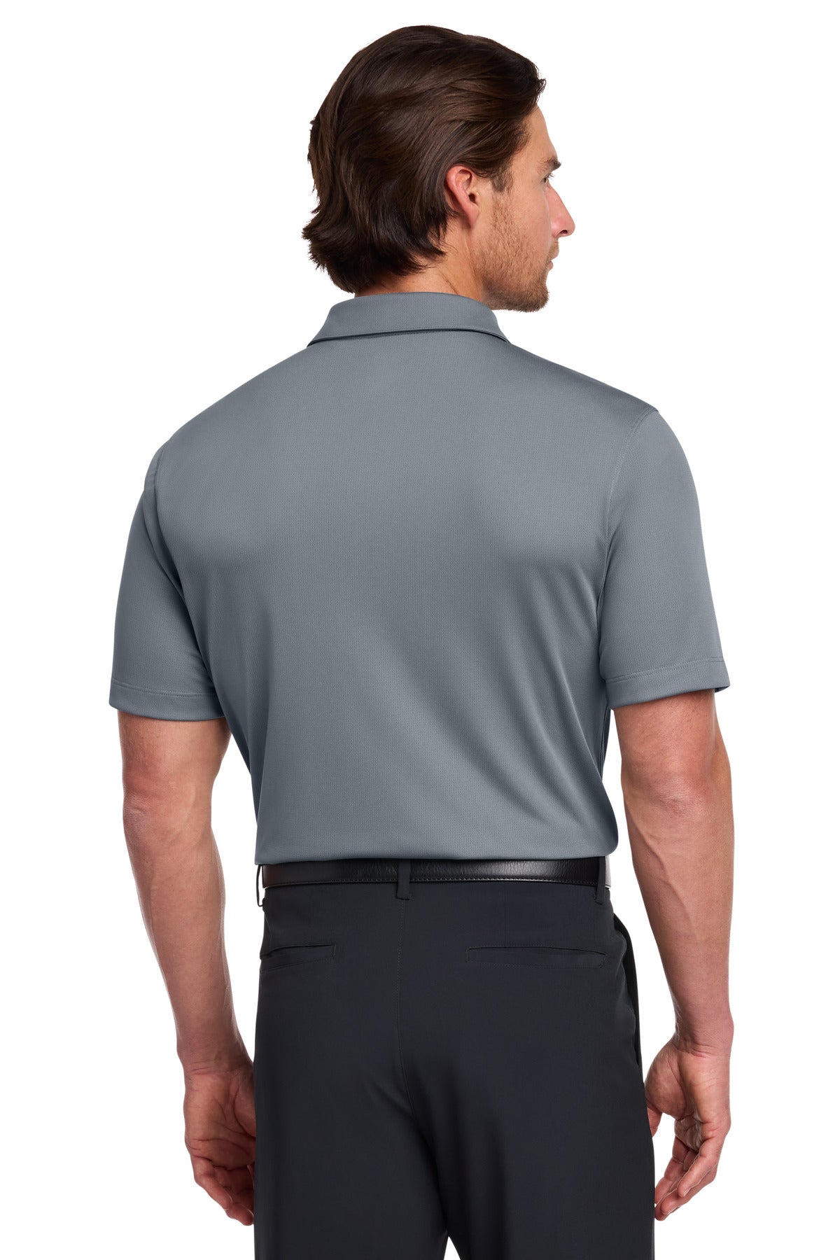 Nike Dri-FIT Vertical Mesh Polo. - Cool Grey