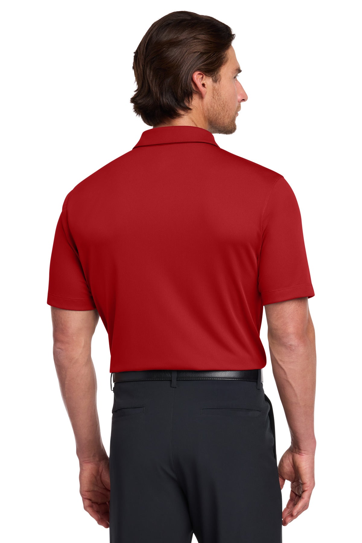 Nike Dri-FIT Vertical Mesh Polo. - University Red